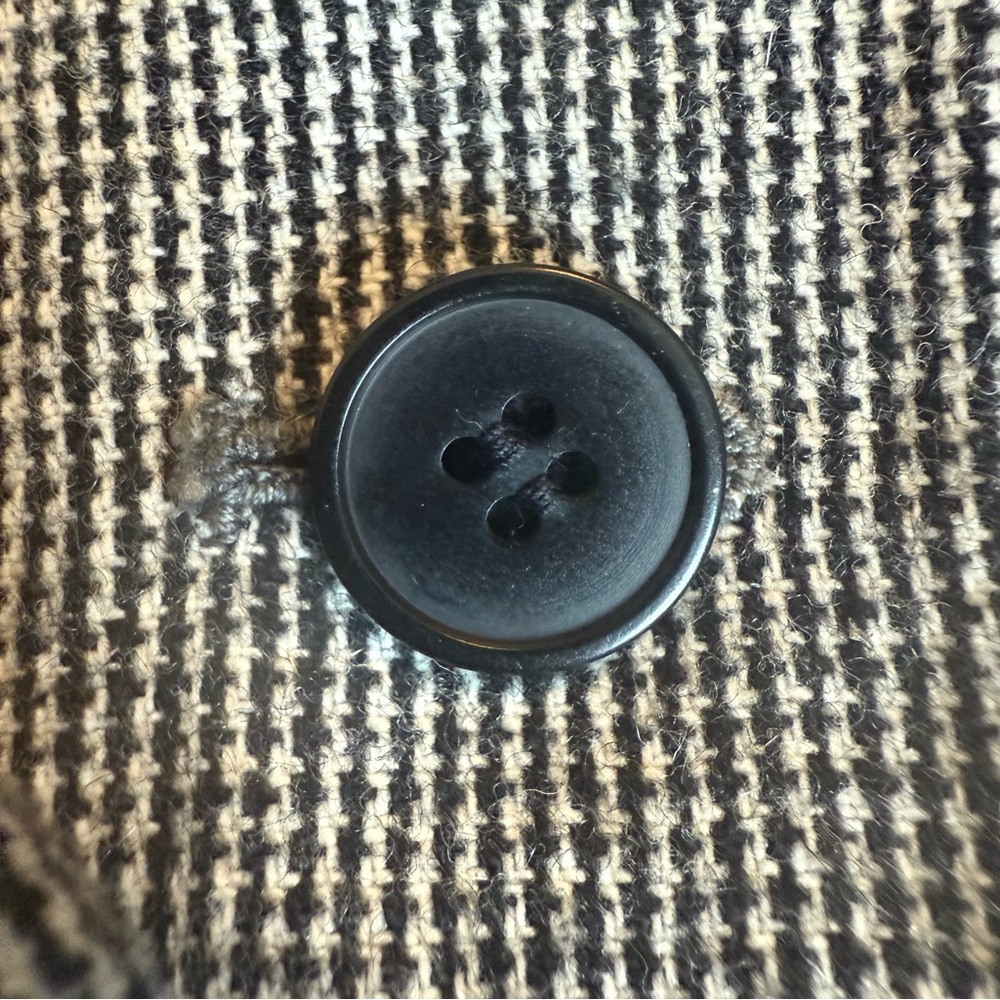 Evan Picone Black & White Tweed Blazer Wool Lined Size 14 Classic Career Jacket - Picture 7 of 14